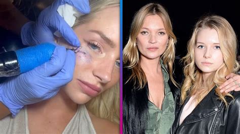 lottie moss face tattoo|Kate Moss sister Lottie shows off new lover face tattoo